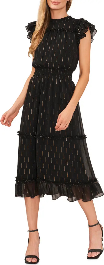 Metallic A-Line Dress | Nordstrom