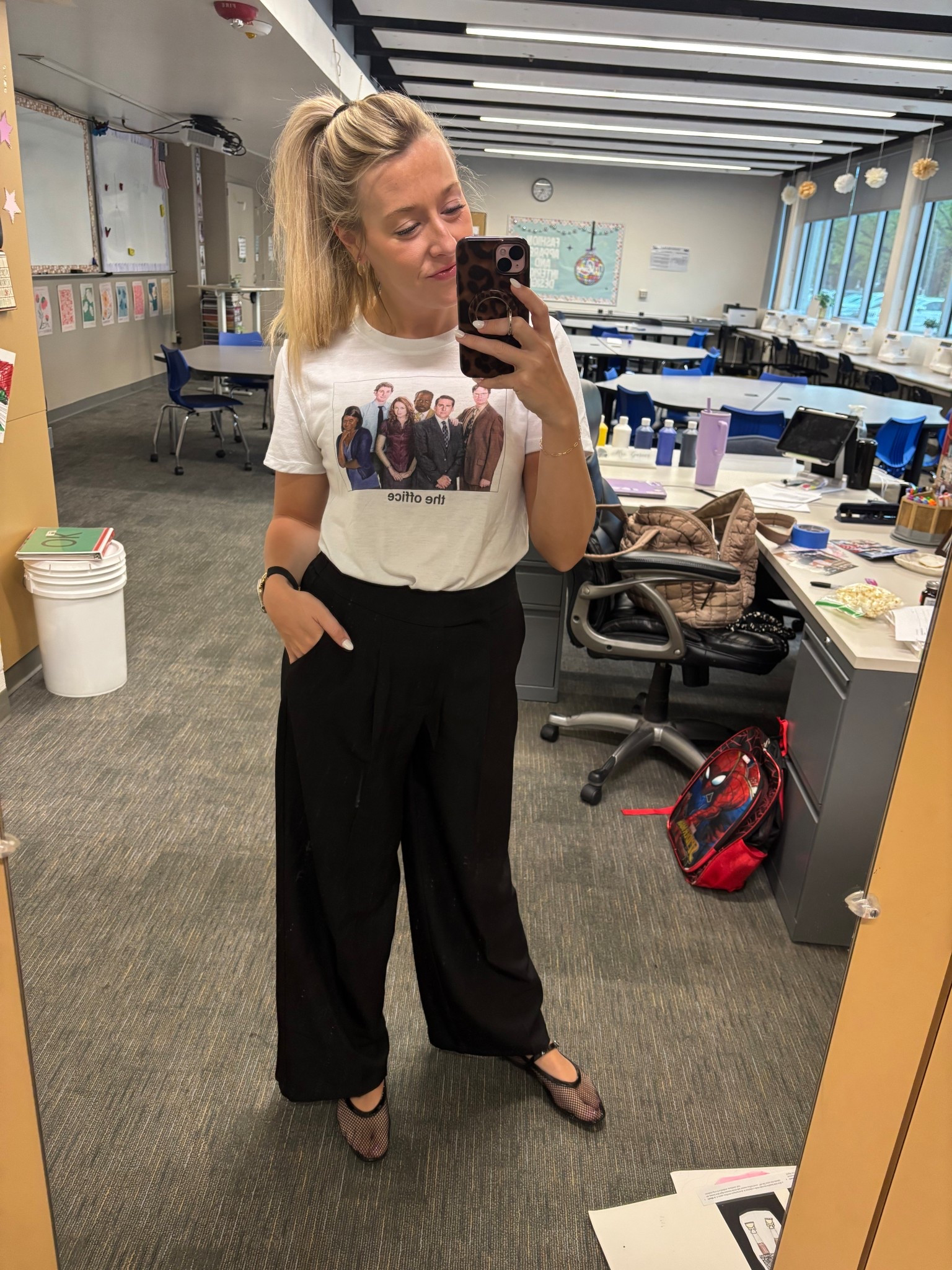 Slacks and a graphic tee kind of day ☕️

Tagged a bunch of fun graphic tees from @Target for spring and summer 💛
#teacherootd #teacheroutfit 

#LTKmomlife #LTKgrwm #LTKootd