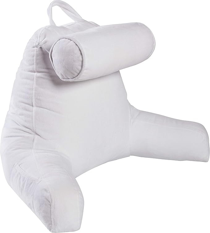 Cheer Collection TV and Reading Backrest Pillow with Detachable Neck Bolster Pillow and Washable ... | Amazon (US)