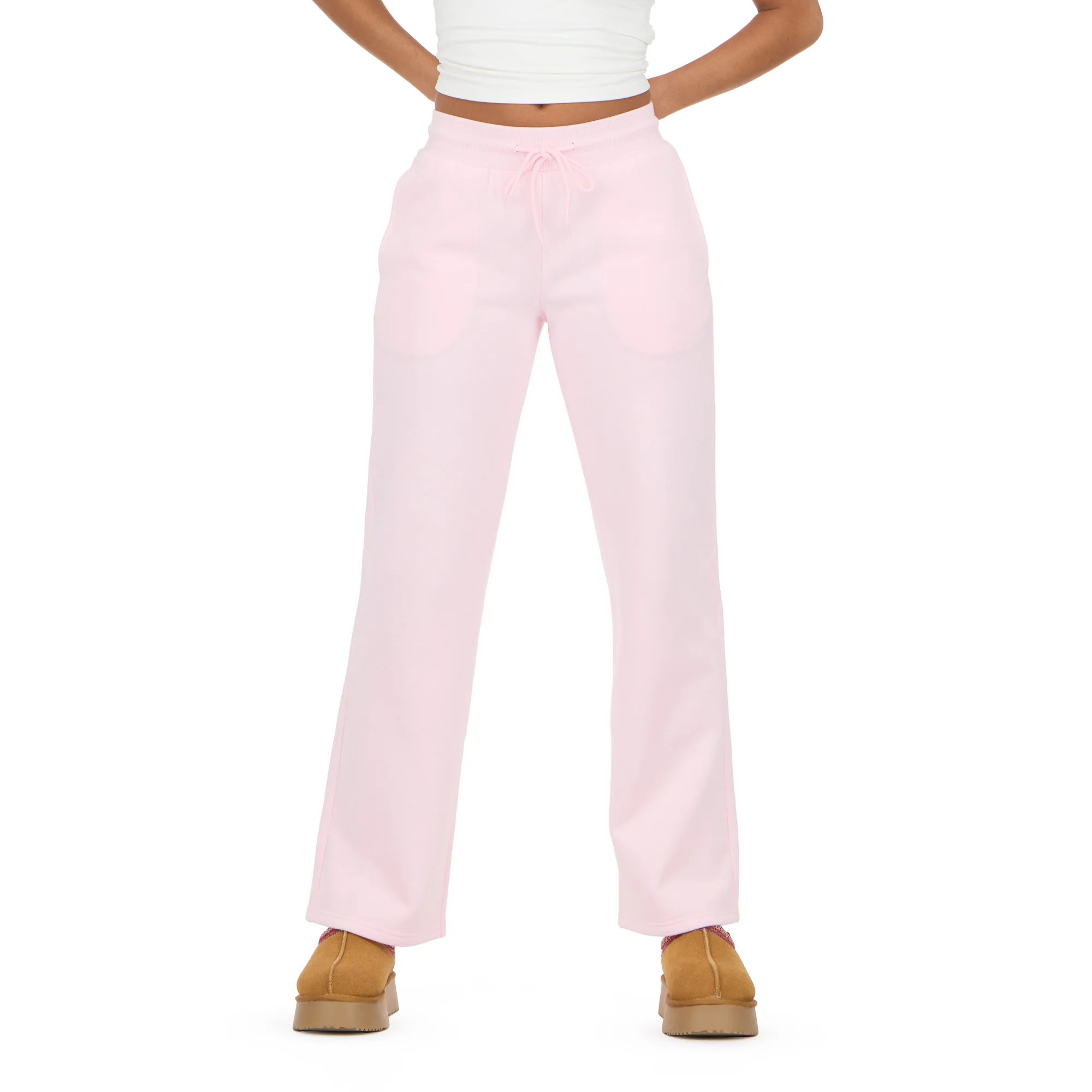 Forever 21 Women’s Low Rise Flare Jogger – Soft Fleece Sweatpants with Drawstring Waist and F... | Walmart (US)