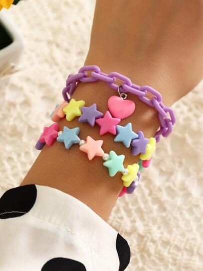 3pcs Star Decor Bracelet | SHEIN