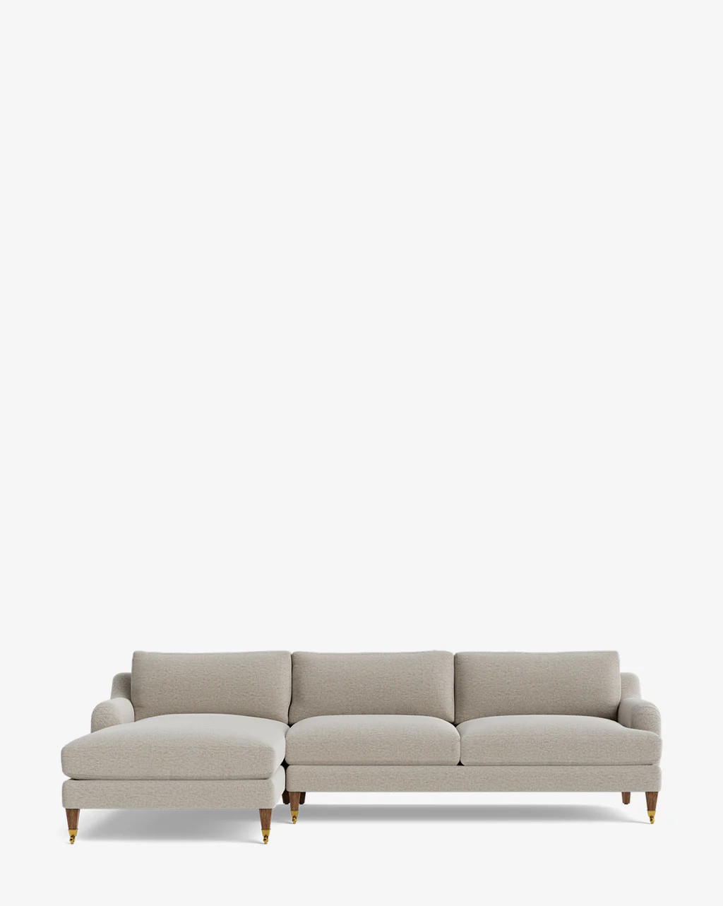 Lucille English Roll Arm Chaise Sectional | McGee & Co.