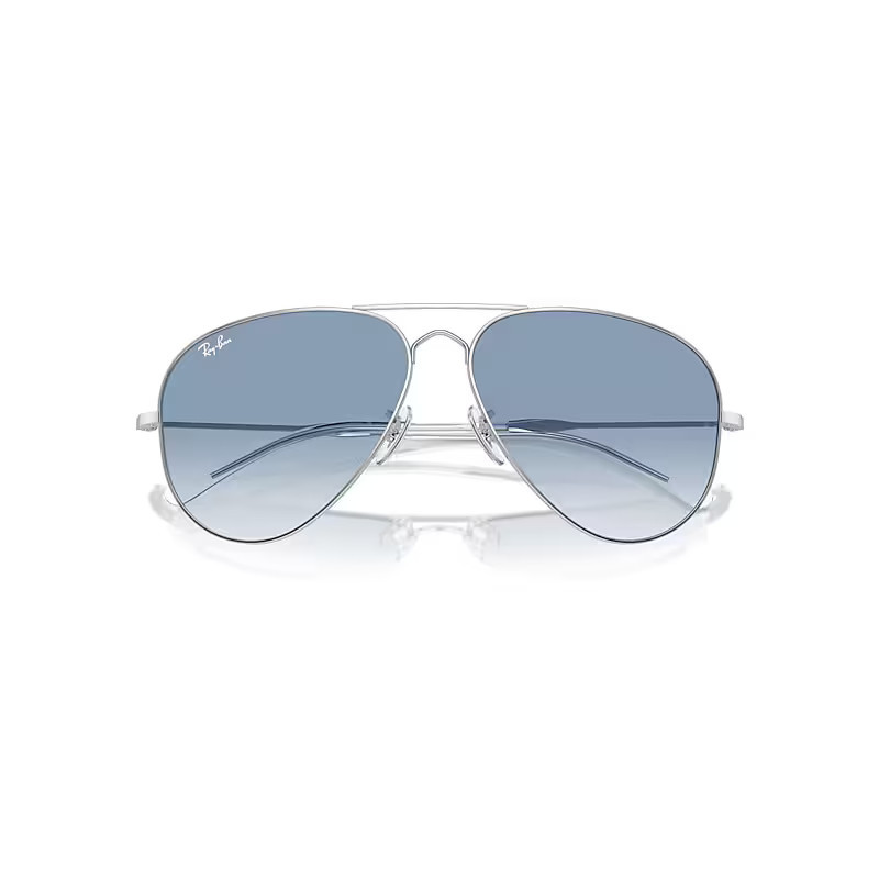 Ray-Ban Old Aviator Sunglasses Silver Frame Blue Lenses 62-14 | Ray-Ban (US)