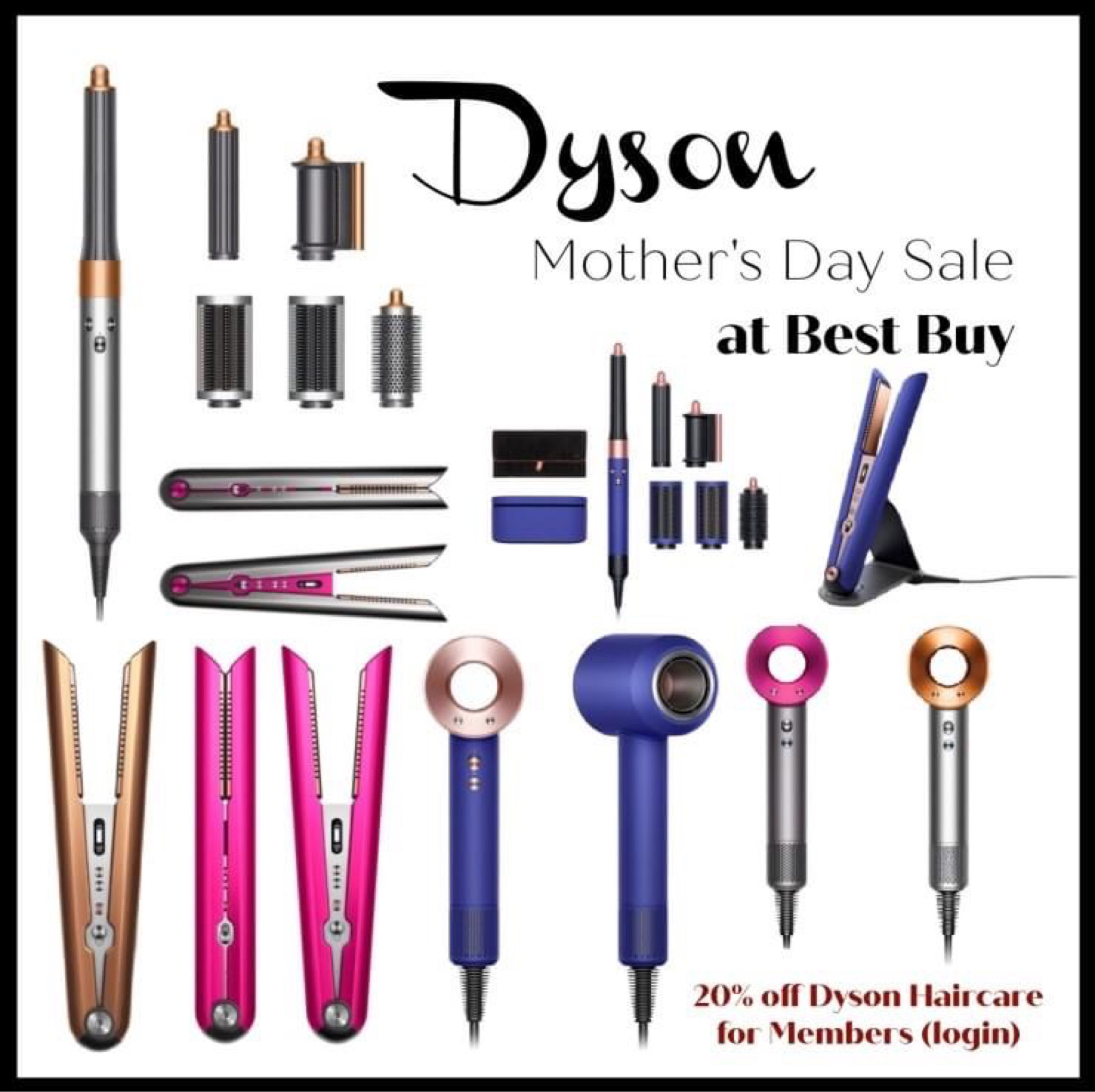 #ad Save 20% off Dyson hair care products at @Best Buy! You must be logged into your account for the discount to apply. The Air Wrap, Corral Hair Straightener, and the Supersonic Hair Dryer are all included in the Mother’s Day gifting event. Save big with your My Best Buy Member account. It is free to sign up.  
Direct Link https://rstyle.me/+RcOX_cZrLoebDV36Jgyd2Q 

#LTKBeautySale #LTKFind #LTKsalealert