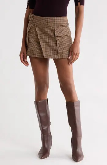 A.L.C. Conan Wool Cargo Miniskirt in Tan Multi at Nordstrom Rack, Size 4 | Nordstrom Rack