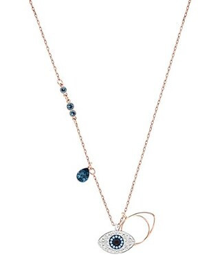 Swarovski Duo Evil Eye Pendant Necklace - Rose/Multi | Dillards