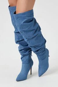 Denim Knee-High Stiletto Boots | Forever 21 (US)