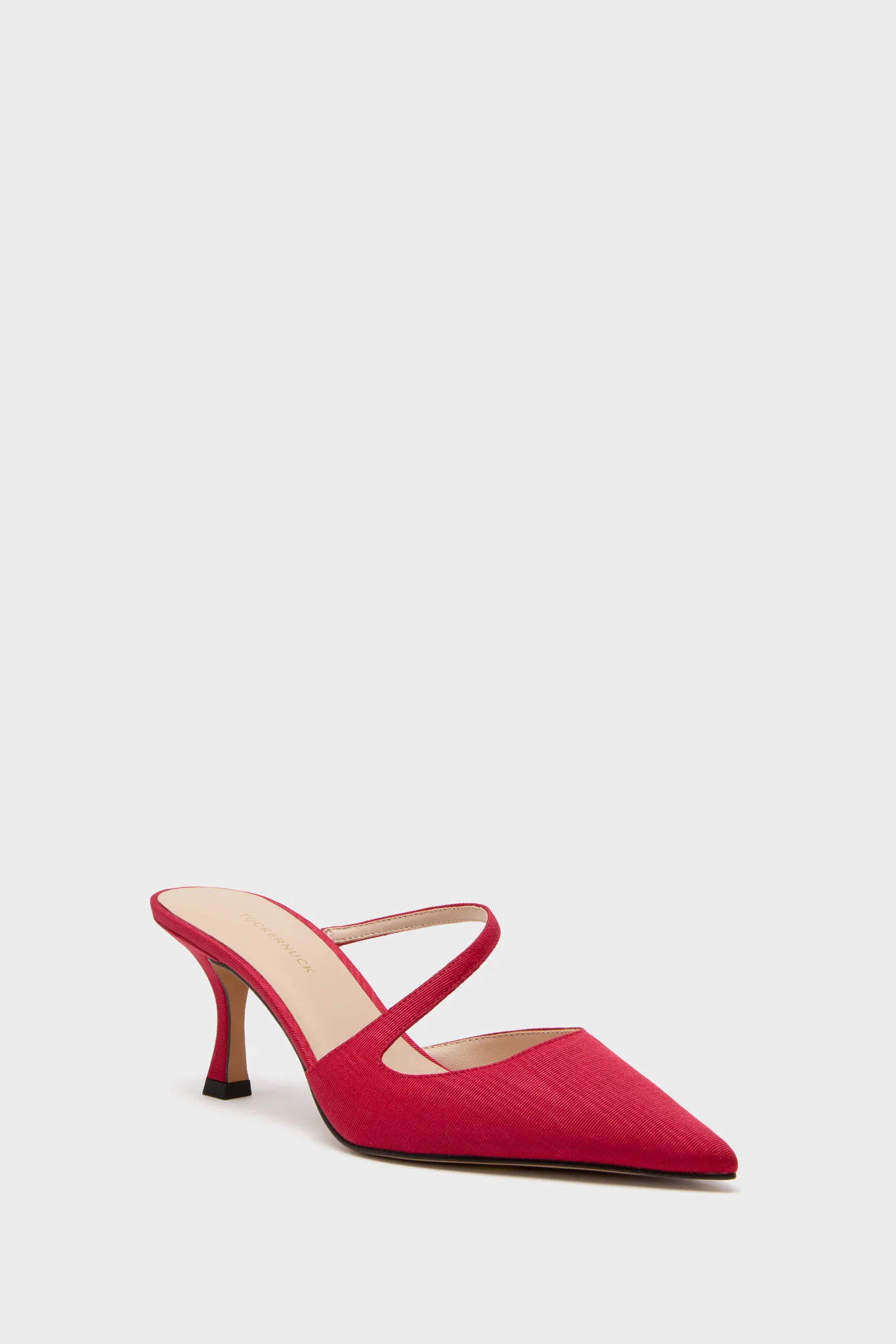 Red Moire Mimi Heels | Tuckernuck (US)