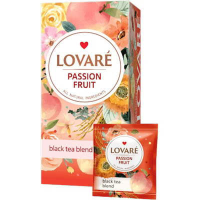 Lovare Black Tea Blend Passion Fruit l 24 Tea Bags l 48g - Exotic Flavor Infusion, Rich And Aromatic Enjoyment | Target