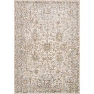 LOLOI II Teagan Ivory/Sand 7 ft. 11 in. x 10 ft. 6 in. Traditional Area Rug TEAGTEA-03IVSA7BA6 - ... | The Home Depot