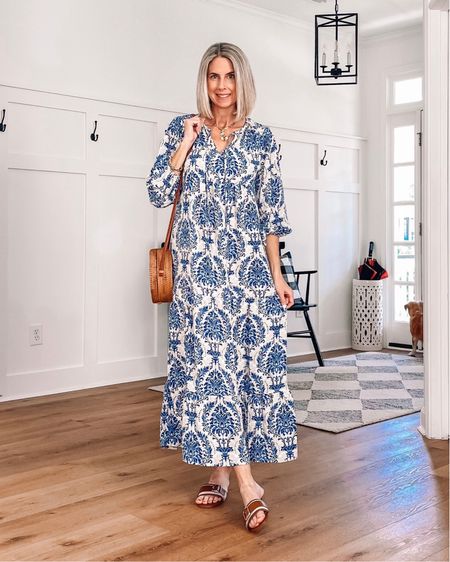⭐️ Amazon maxi dress
Love the beautiful print on this dress! It is lined half way, loose and flowy. Fits true to size. Wearing a small. 

Vacation outfit 
Easter outfit 
Vacation dress 
Beach dress 
Spring outfit idea 
Summer dresses 
#founditonamazon 

#LTKFindsUnder50 #LTKSeasonal #LTKStyleTip