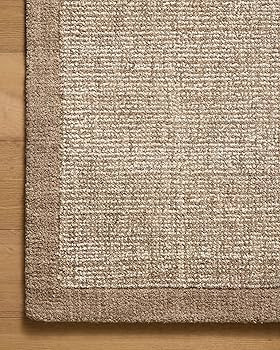 Loloi Magnolia Home by Joanna Gaines Henley Collection HNY-01 Ivory/Brown 5'-0" x 7'-6" Area Rug | Amazon (US)