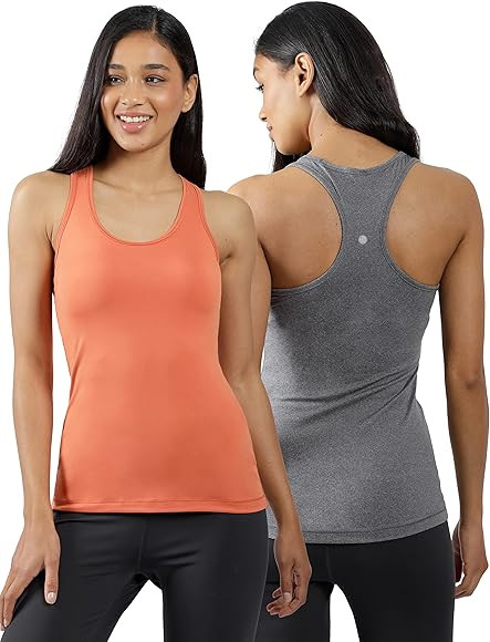 Yogalicious Ultra Soft Lightweight Racerback Tank Top - 2 Pack | Amazon (US)