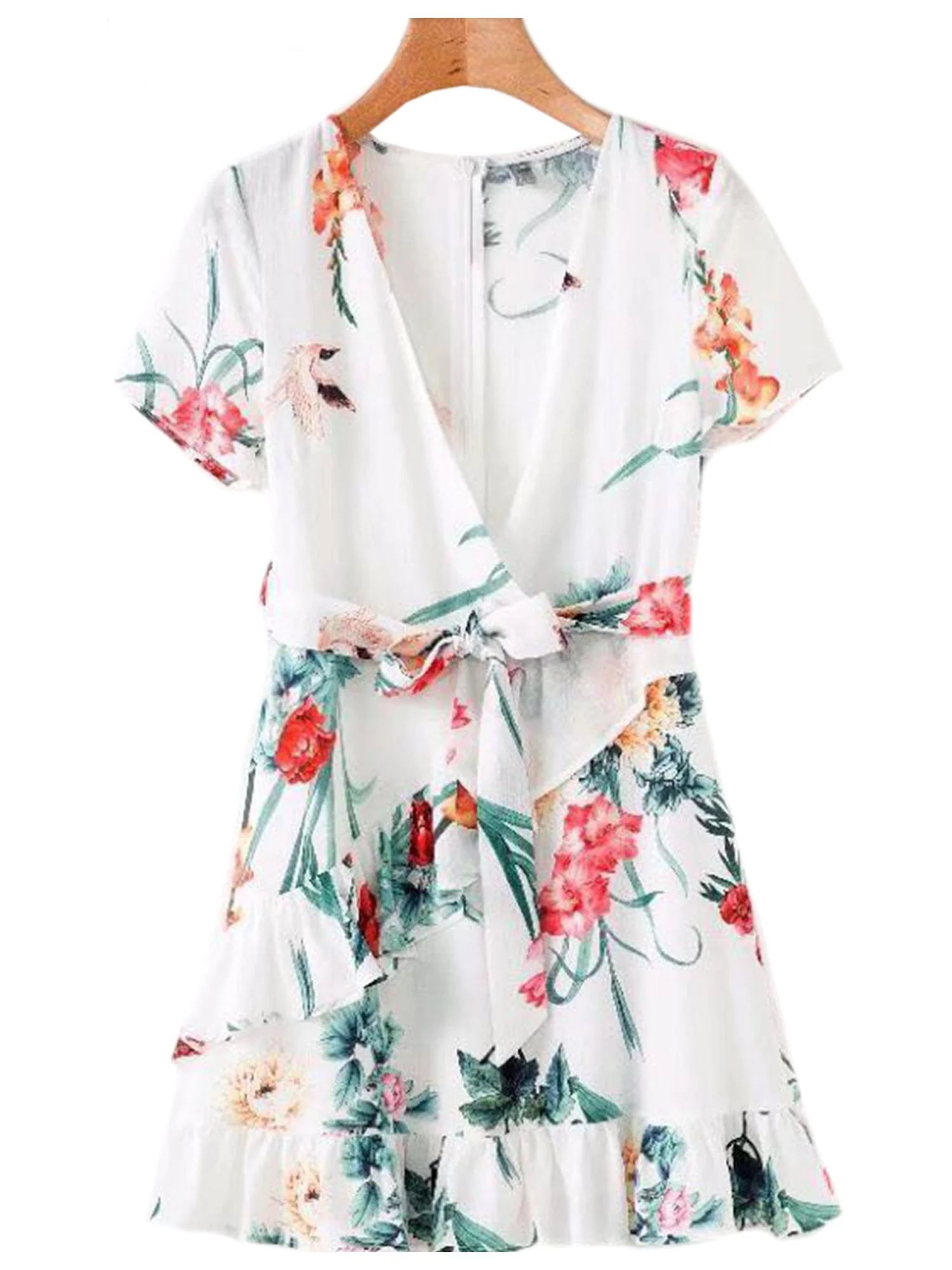 'Olympia' Floral Wrap Tied Dress | Goodnight Macaroon