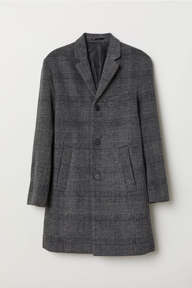 Checked Wool-blend Coat | H&M (US + CA)