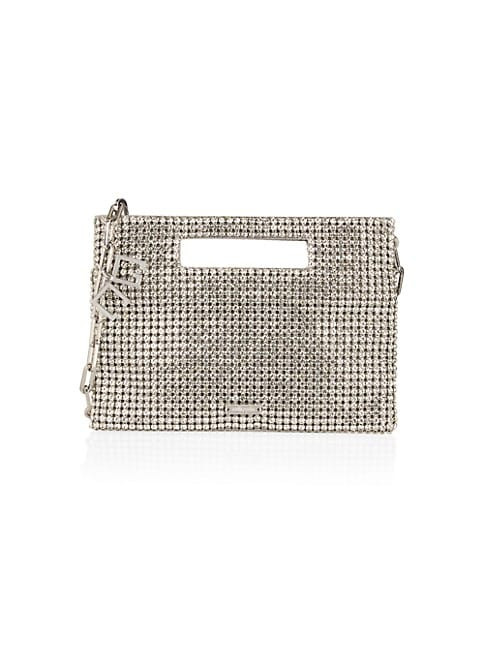 Mini Lucinda Rhinestone Mesh Shoulder Bag | Saks Fifth Avenue