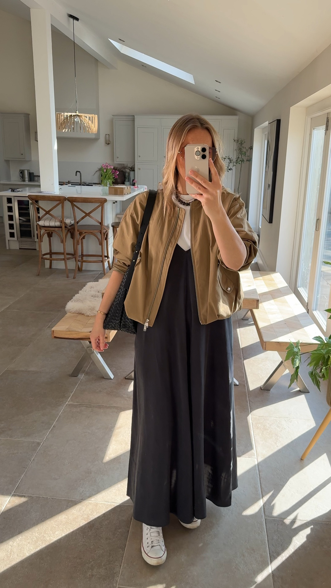 Adding a lightweight spring bomber style jacket , keeping the white to freshen things up. 

Jacket U.K. 14 
Dress small
T shirt medium 

#LTKsummer #LTKspring #LTKdresses