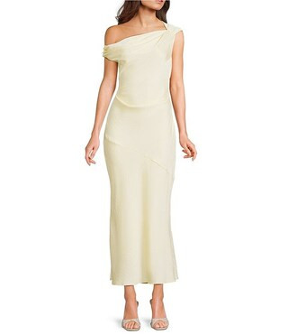 Hiedra Satin One Shoulder Maxi Dress | Dillard's