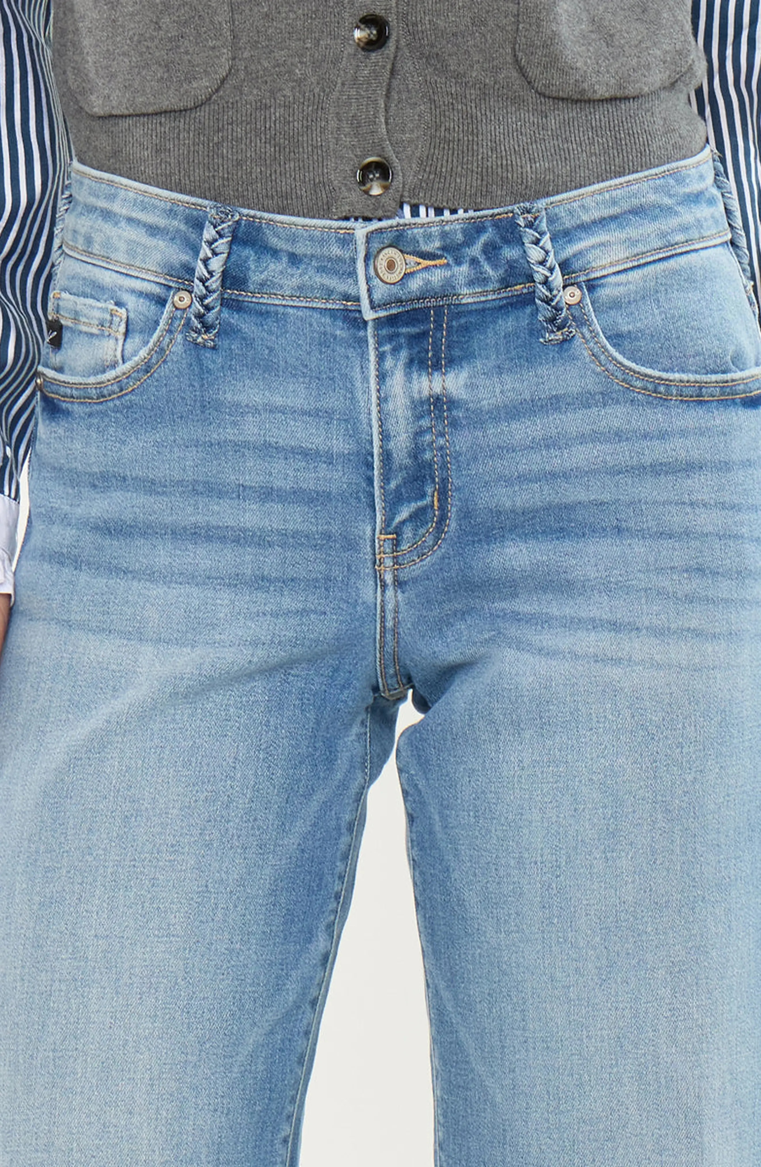 KanCan Kenny Mid Rise Crop Wide Leg Jeans (Women) | Nordstrom | Nordstrom