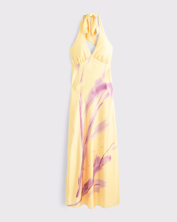 Women's The A&F Julia Slip Halter Maxi Dress | Women's Dresses & Jumpsuits | Abercrombie.com | Abercrombie & Fitch (US)