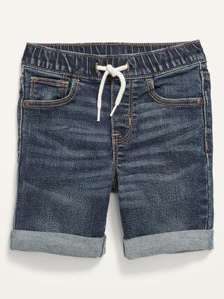 Unisex Dark-Wash Pull-On Jean Shorts for Toddler | Old Navy (US)