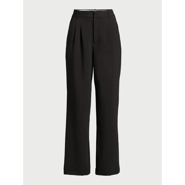 Free Assembly Women’s High Rise Wide Leg Pleated Pants, 32” Inseam, Sizes 0-20 | Walmart (US)