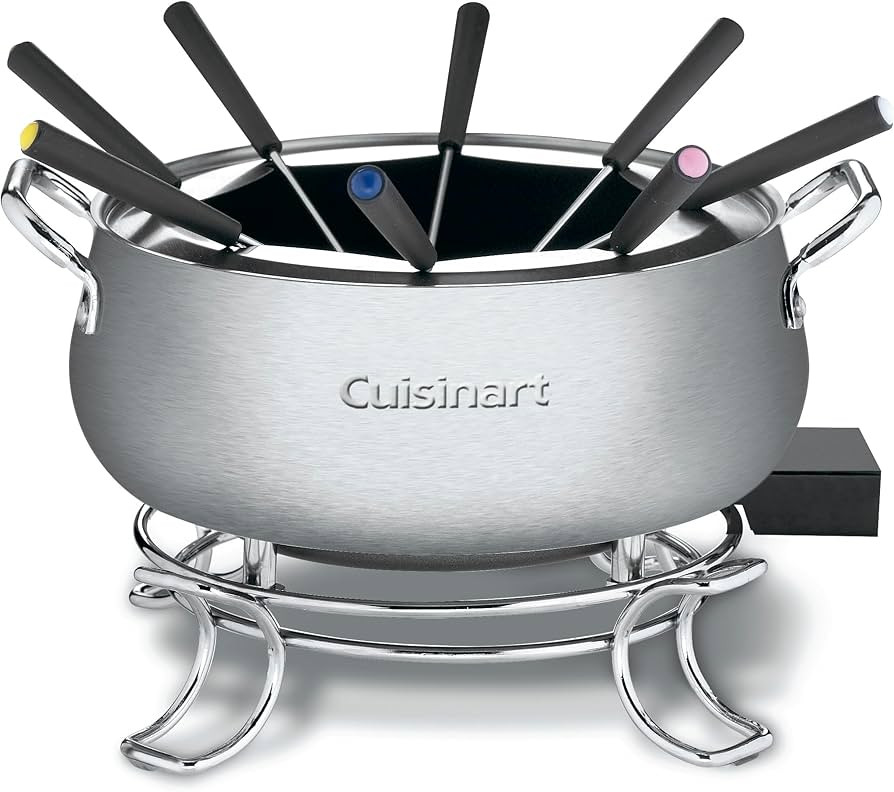 Amazon.com: Cuisinart Fondue Pot, 3 Quart, For Chocolate, Cheese, Broth, Oil, Stainless Steel, CF... | Amazon (US)