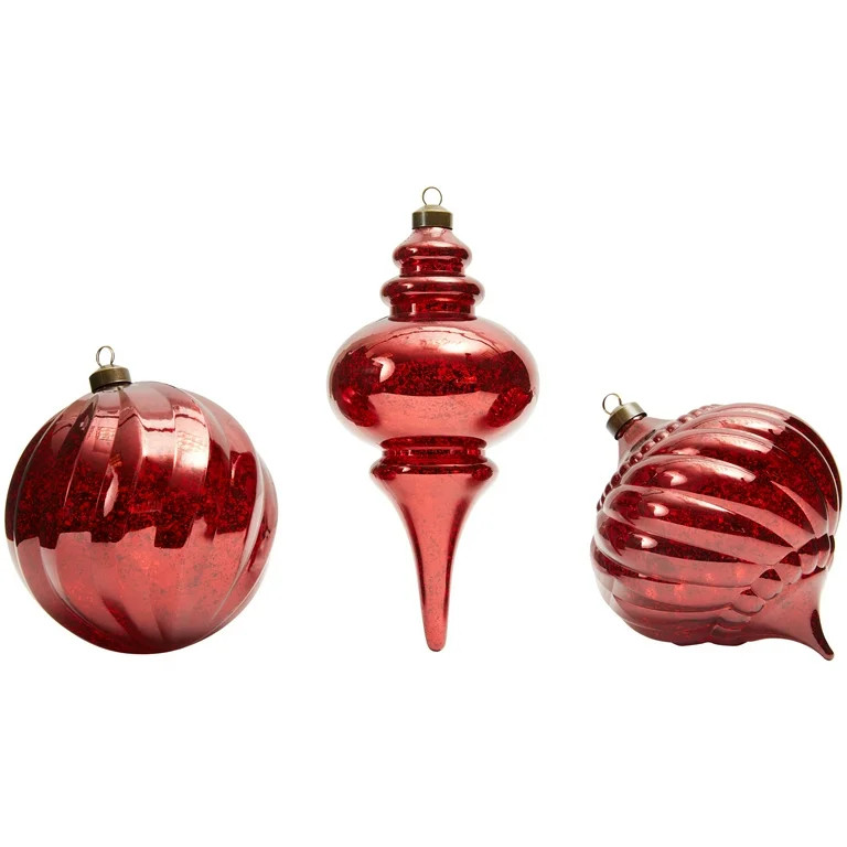 My Texas House Shatterproof Mercury Ornaments, Red, 3 Count | Walmart (US)