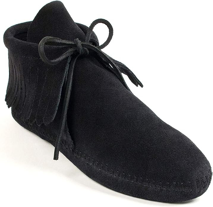 Minnetonka Women's Classic Fringe Hardsole and Softsole Boot | Amazon (US)