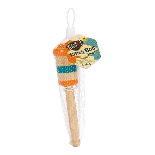 Toysmith Wooden Catch Ball Toy Set of 2 | World Market