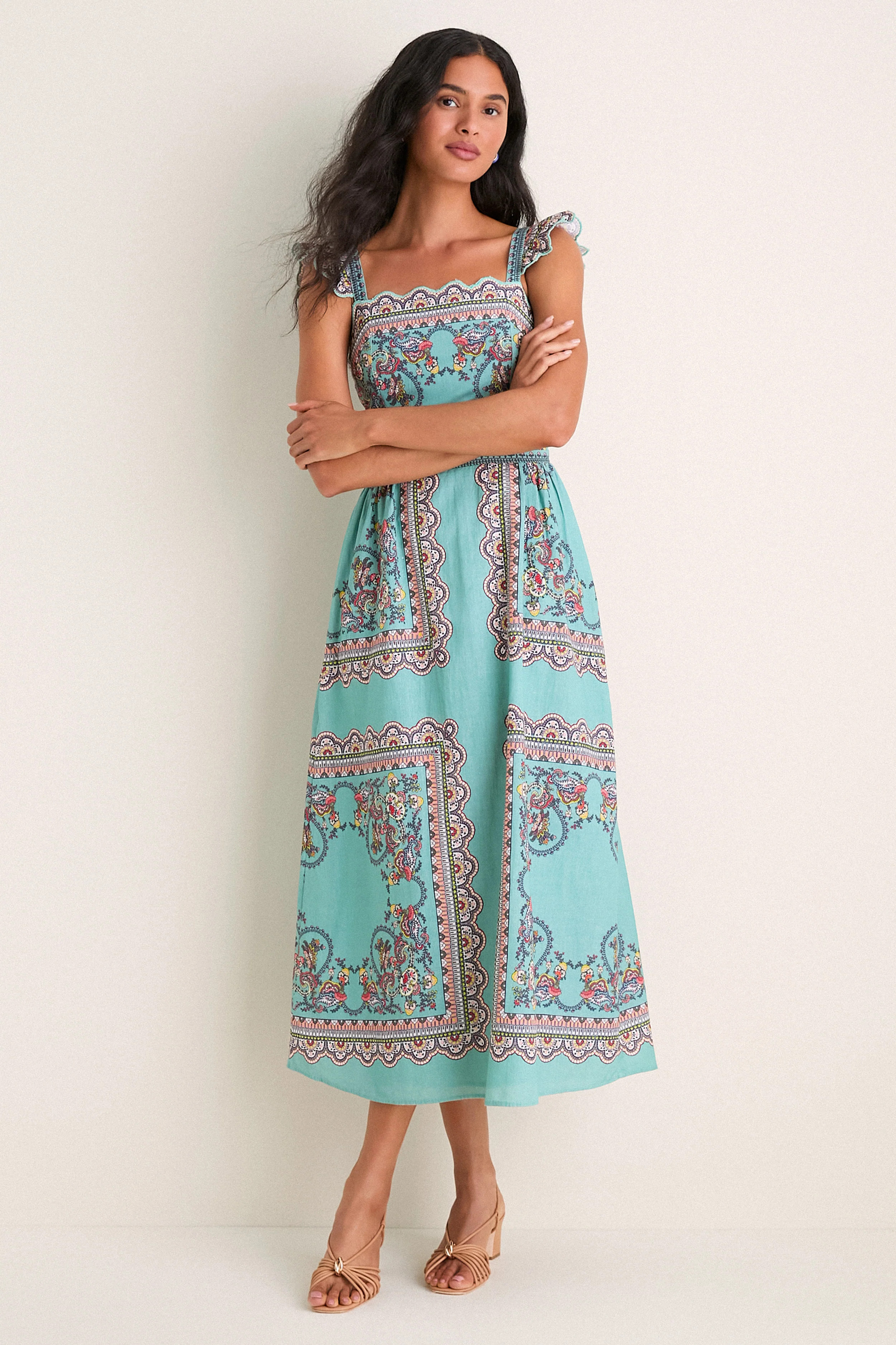 Bleura Print Veronique Midi Dress | Tuckernuck (US)