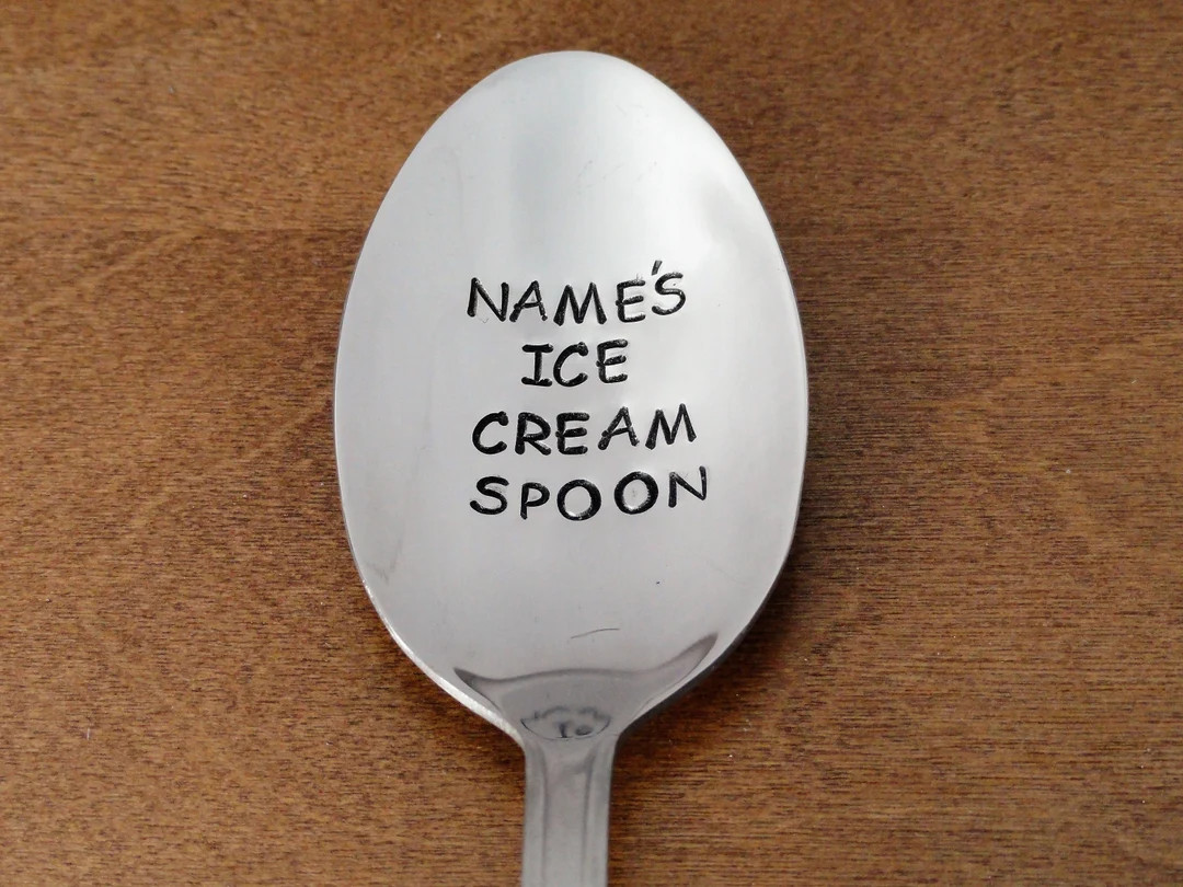Personalized Ice Cream Spoon, Mothers Day Gift, Boyfriend Gift Girlfriend, Kids Birthday Grandpa ... | Etsy (US)