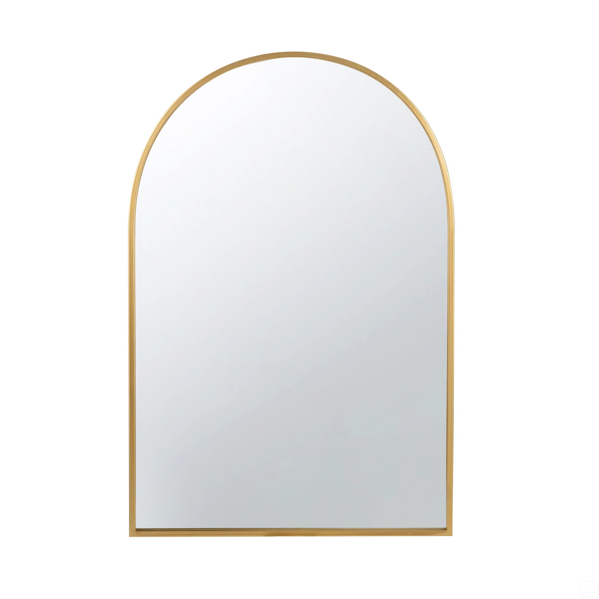 Arched Accent Mirror With Gold Metal Frame | Wayfair North America