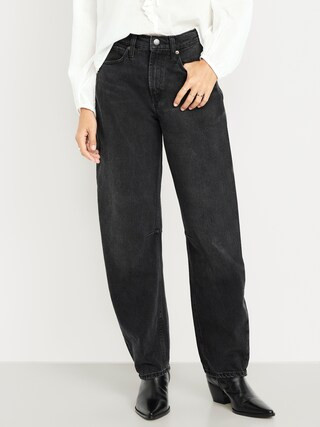 High-Waisted Barrel Jeans | Old Navy (US)