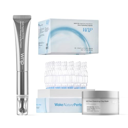 WNP Wrinkle Eraser Massaging Eye Cream+Duo Cleansing Clay Mask Deep + Ultra-Hydrating Serum 3% Hyaluronic Acid SKINCARE Set | Amazon (US)