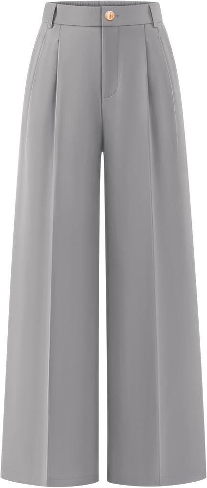 ZESICA Women's Wide Leg Dress Pants 2026 High Waisted Business Casual Palazzo Pants Work Office S... | Amazon (US)