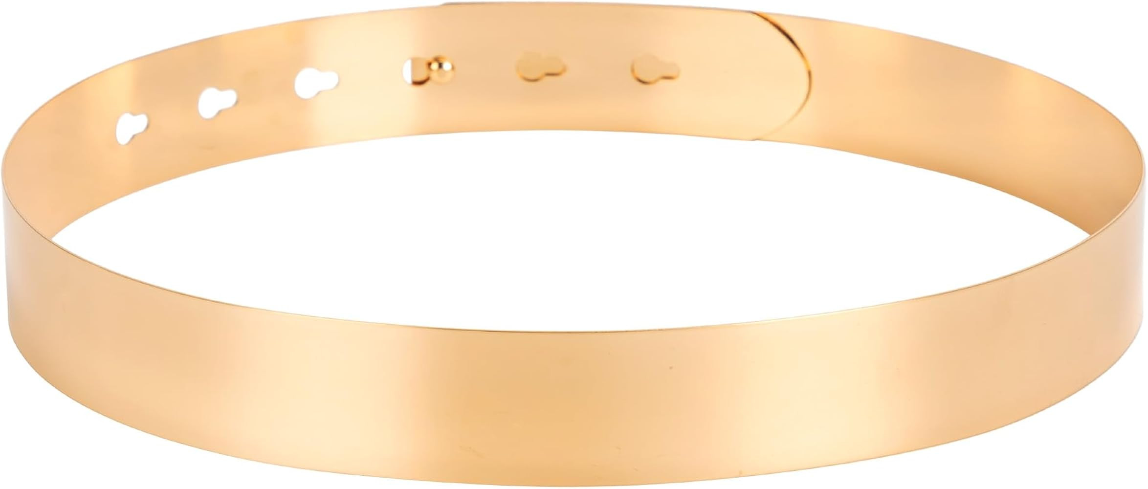 BABEYOND Metal Waistband Skinny Belt Elastic Waist Strap Stretchy Belt for Dress | Amazon (US)