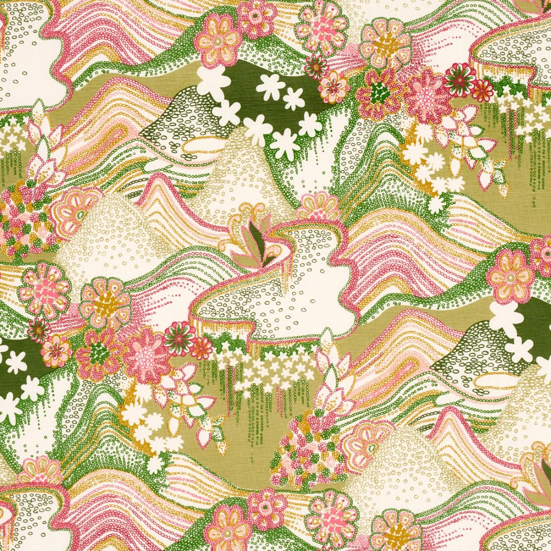 Schumacher x Clements Ribeiro Daisy Chain Fabric | Wayfair North America