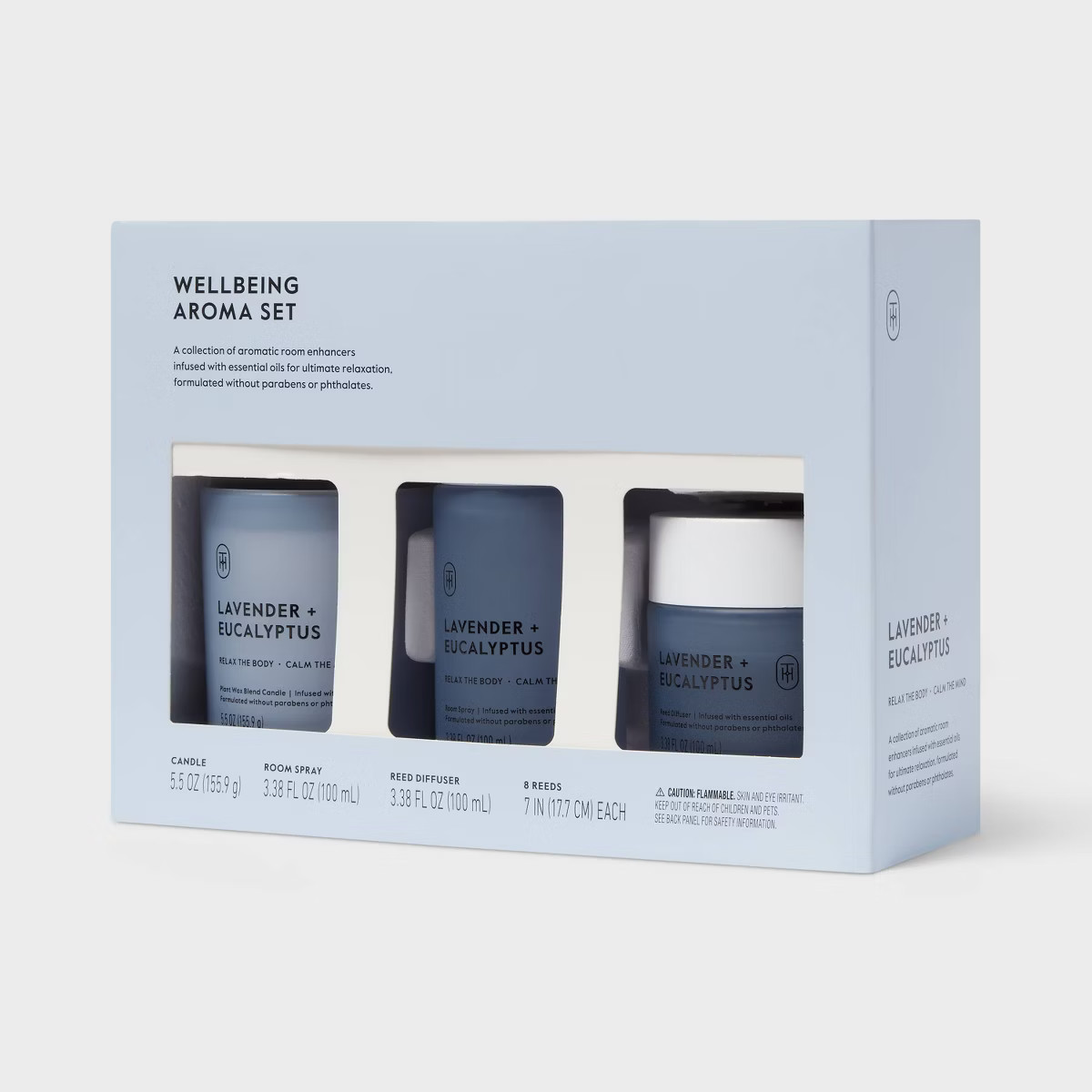 3pc Gift Set - Room Spray + Diffuser + Candle Lavender and Eucalyptus - Threshold™ | Target