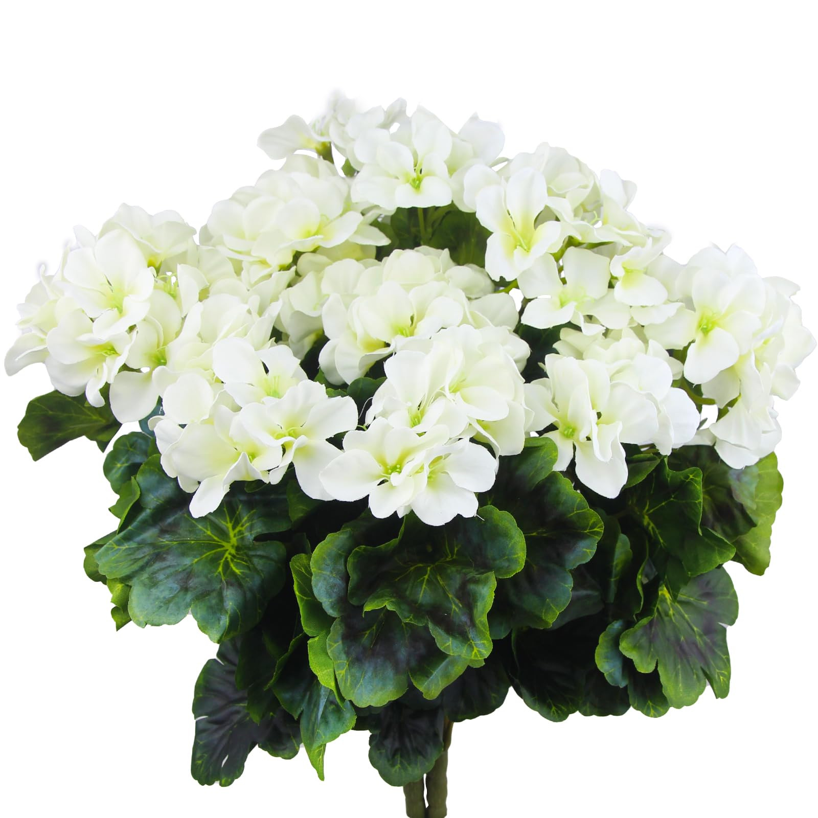 2 Pcs Artificial Geraniums for Outdoor Silk Geranium Flowers White Artificial Geranium Bush Faux ... | Amazon (US)