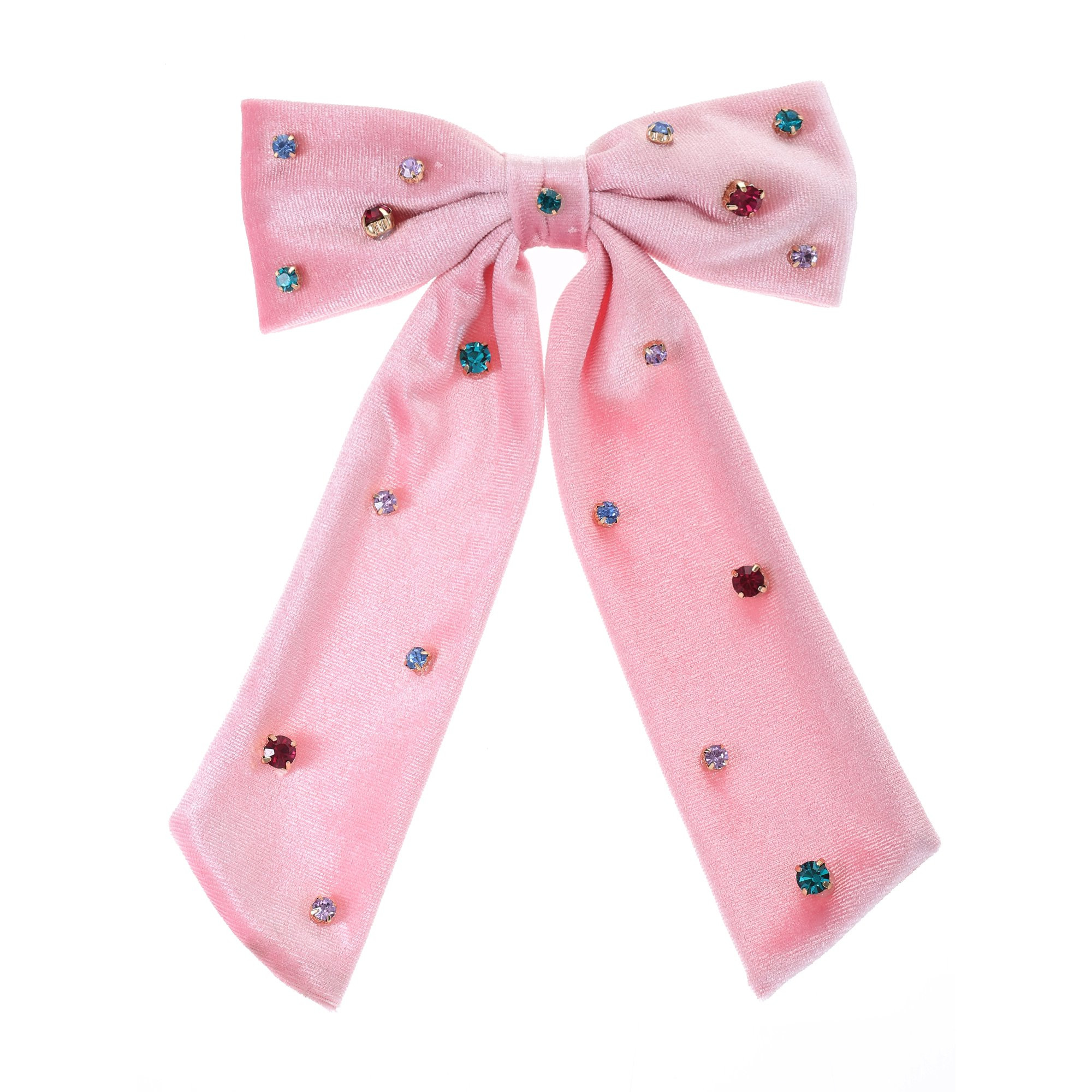 Packed Party Pretty in Pink Velvet Hair Bow Clip - Walmart.com | Walmart (US)