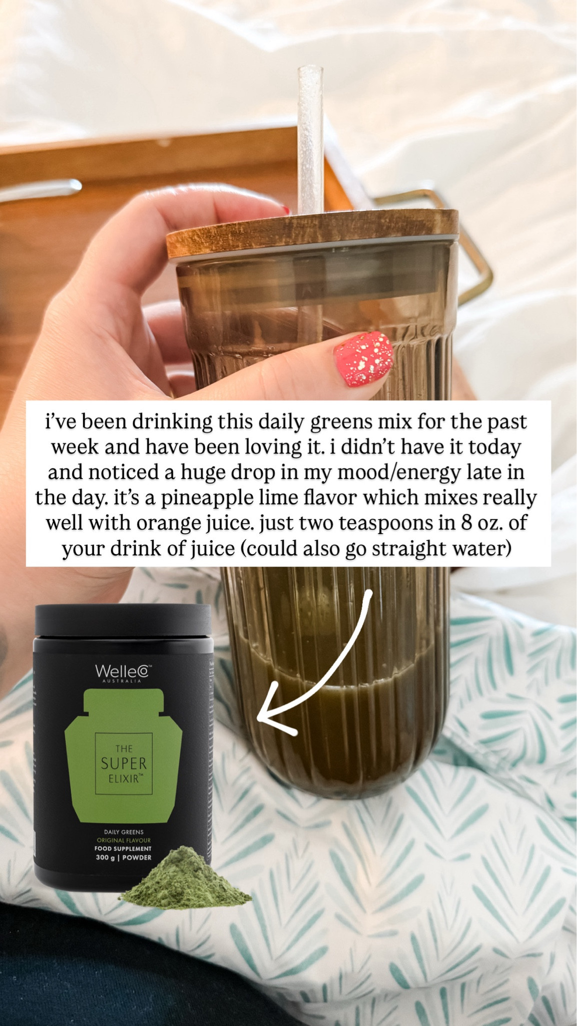 If you've been following along on Instagram, you probably saw the reel of me and the kids mixing up my daily greens this month. I genuinely didn't expect to love these as much as I do. As someone who is very picky about greens powders (if it tastes too healthy, I'm out 😂), the Pineapple & Lime flavor mixed into orange juice has been surprisingly easy to drink. I've been adding it to my breakfast or lunch routine and have noticed feeling more energized and clear-headed. Whether it's perimenopause, mom life, or just life in general, I'll take all the support I can get for brain fog and low energy these days!

USE CODE SIMPLEMODESTMOM15 FOR 15% OFF

#LTKgrwm #LTKselfcare #LTKdayinmylife