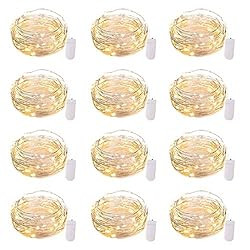 Amazon.com: Brightown 12 Pack Led Fairy Lights Battery Operated String Lights Waterproof Silver W... | Amazon (US)