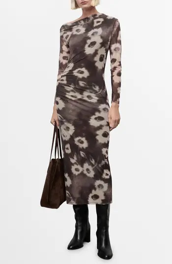 Amaia One-Shoulder Long Sleeve Body-Con Midi Dress | Nordstrom