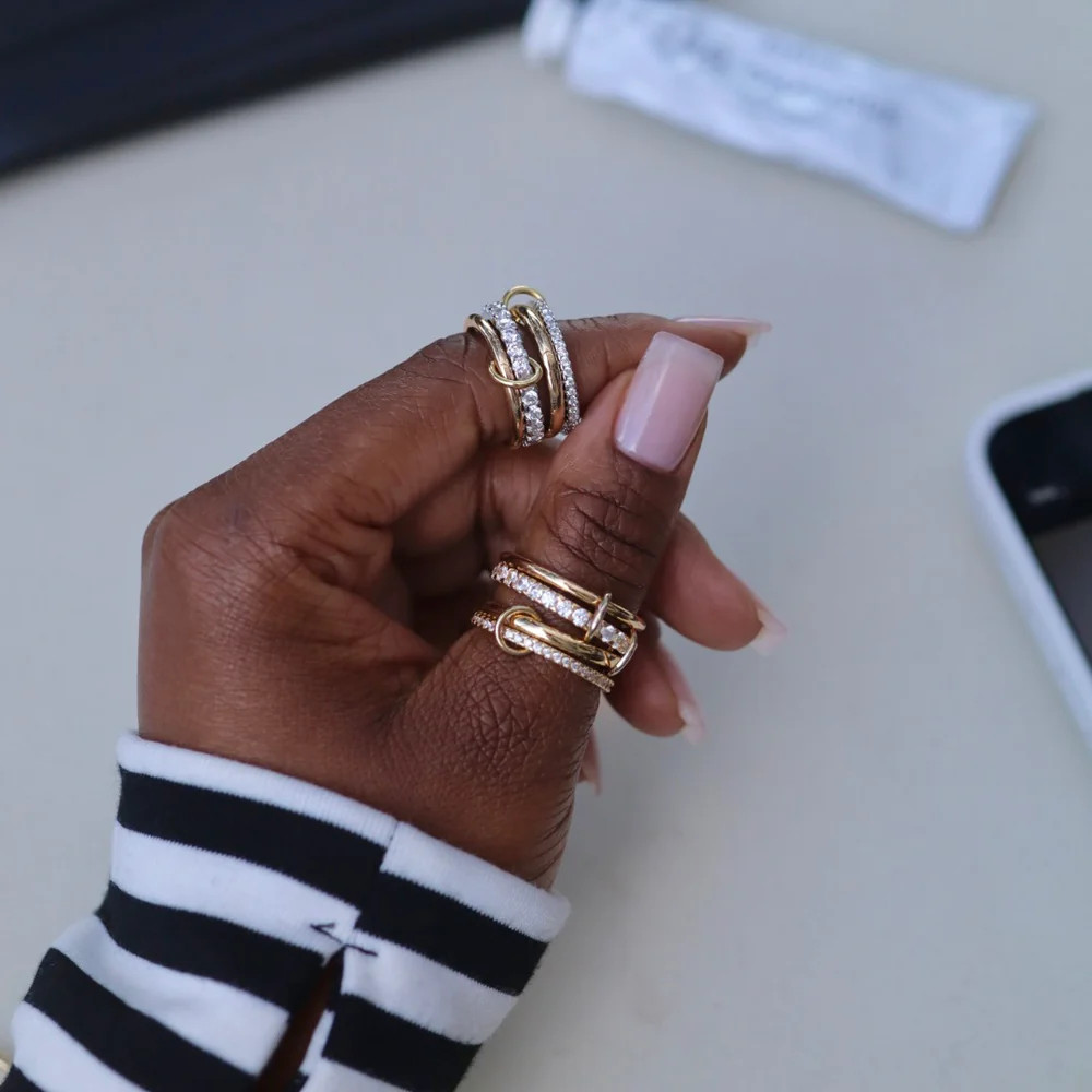Lux Stackd Ring - Mixd Metal | Garnished in Gold