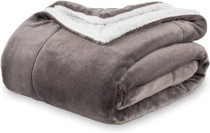 Berkshire Blanket-Sherpa Throw Blanket, Warm and Soft Loftmink Reversible Throw for Couch, Sofa a... | Amazon (US)