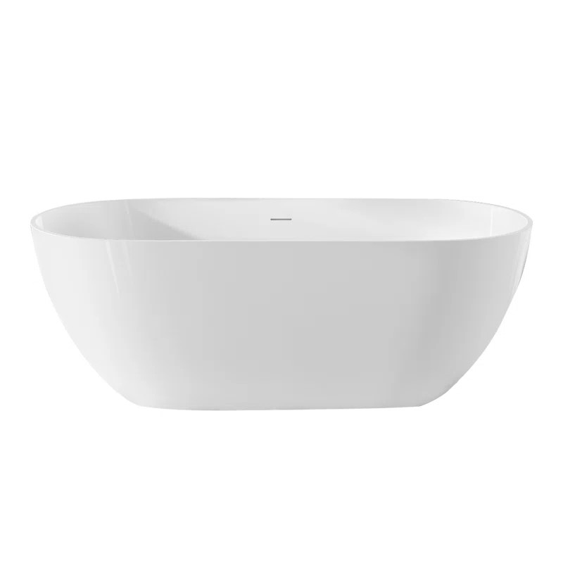 AB-23S03-59GW 59.05'' x 29.53'' Freestanding Soaking Solid Surface Bathtub | Wayfair North America