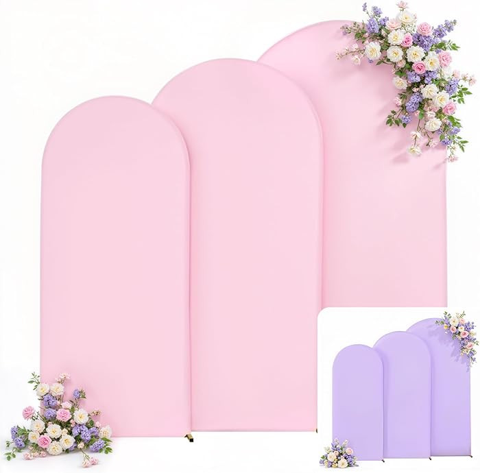 Set of 3 Arch Backdrop Covers(6ft, 5ft, 4ft) - Premium Stretchy Spandex Backdrop Arch Stand Cover... | Amazon (US)