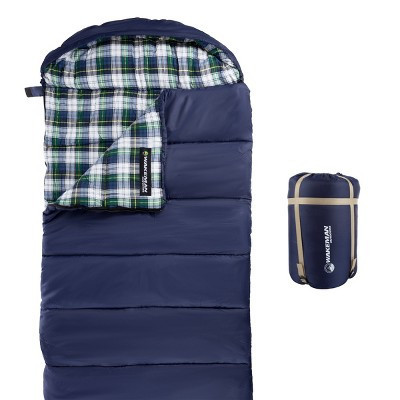 Leisure Sports Extra-Large 3-Season Envelope-Style Sleeping Bag With Carrying Bag - Navy | Target