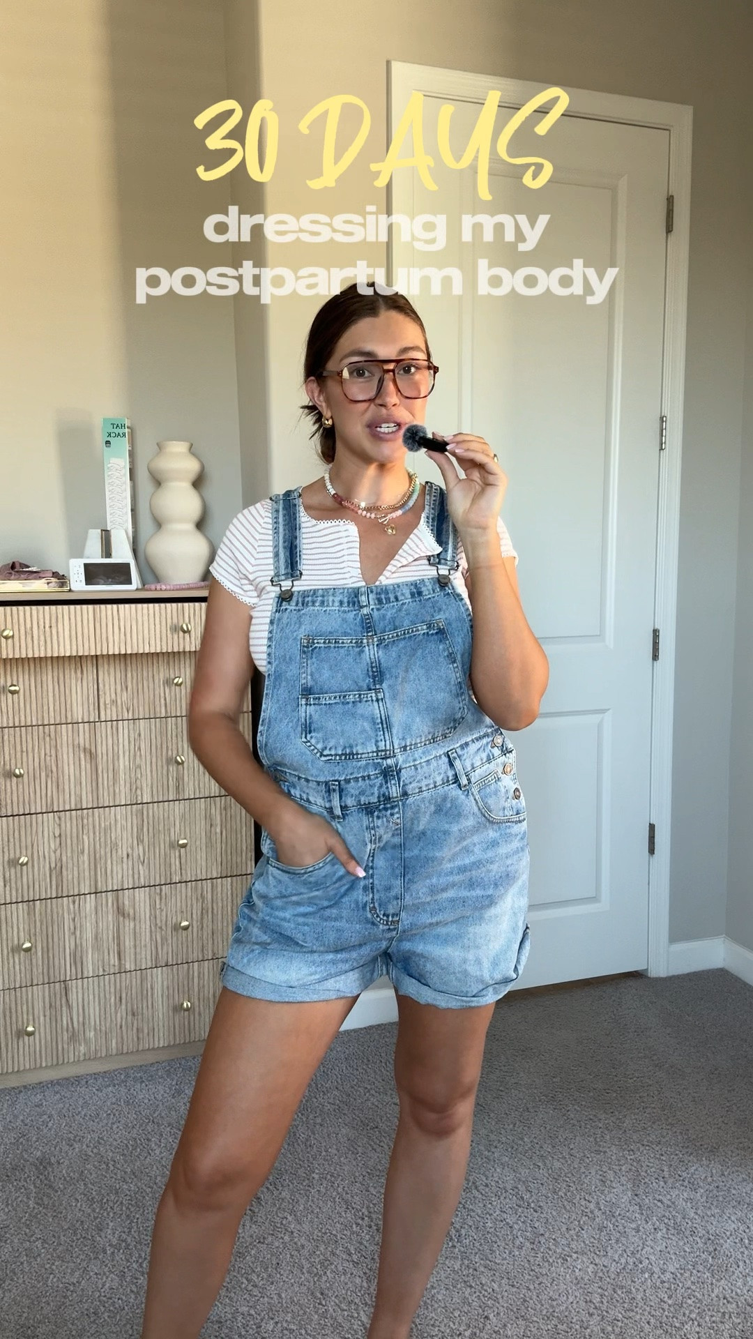 Wearing true size medium in overalls, went up one size to large in top and true size in shoes.

#LTKTall #LTKootd #LTKmomlife